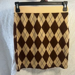 TWO PIECE SKIRT SET PLAID